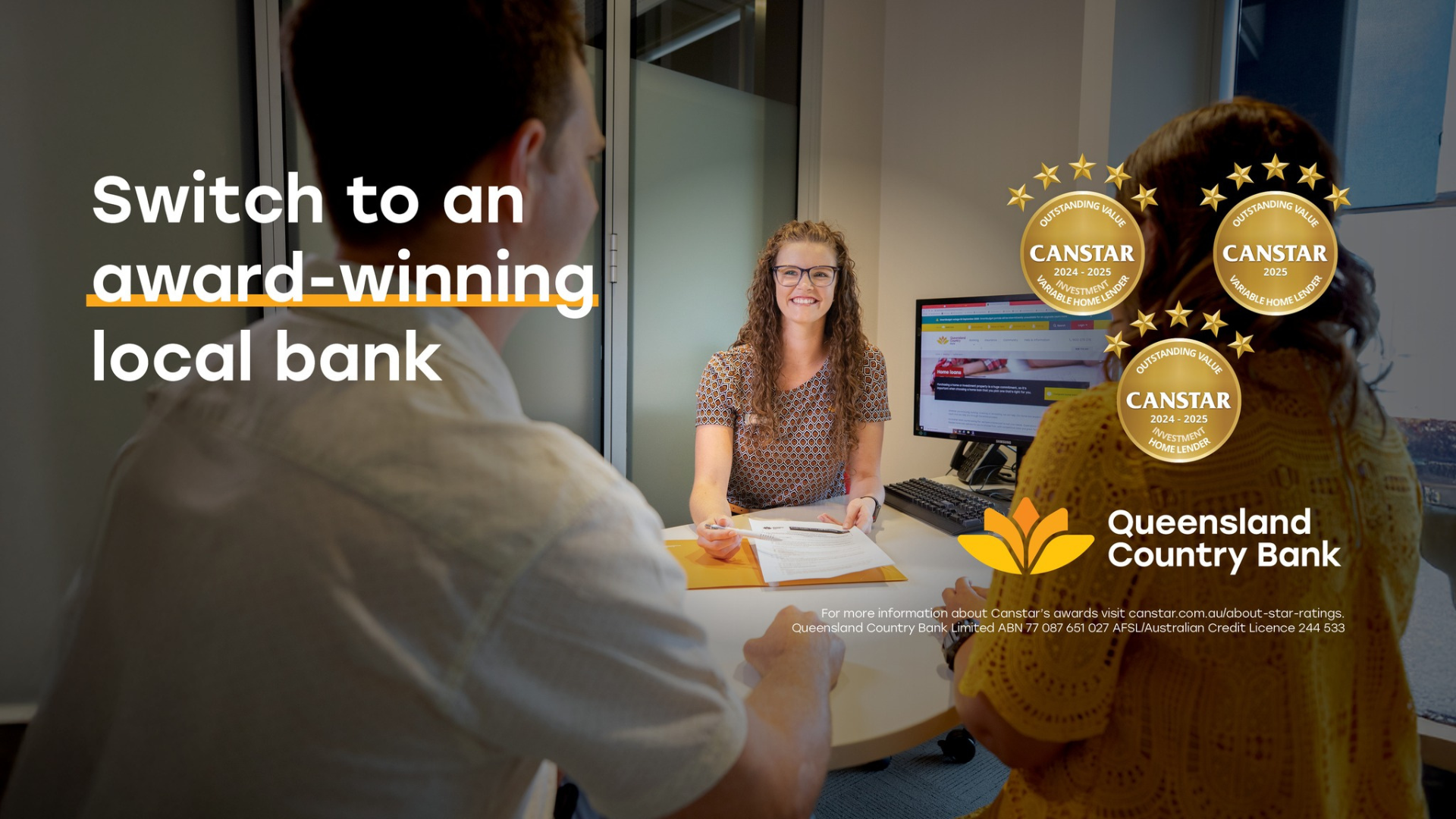 Queensland Country Bank website header image