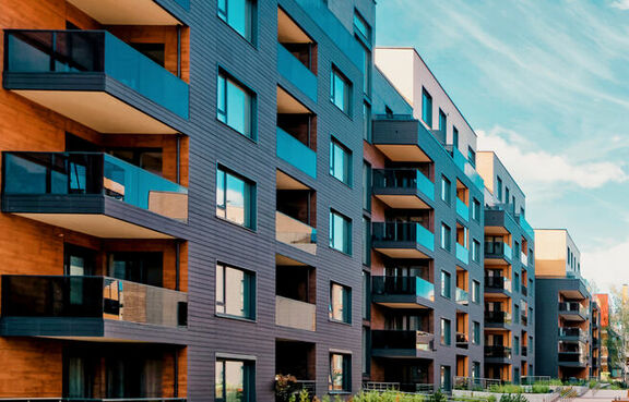 Modern modular apartment building