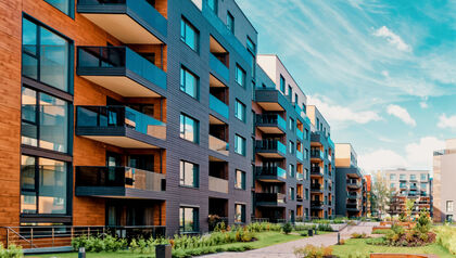 Modern modular apartment building