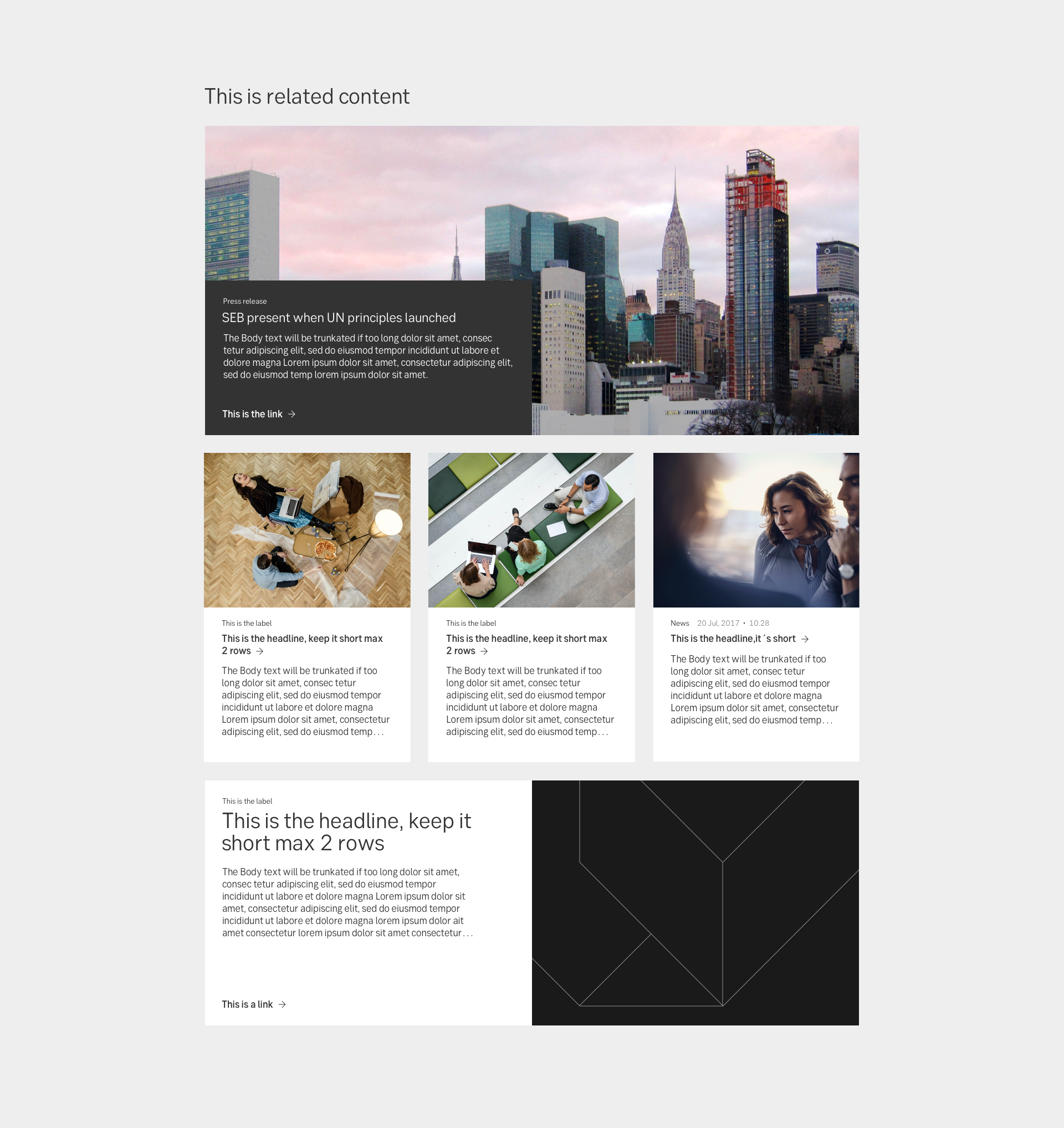 An overview of all of the Related blocks together