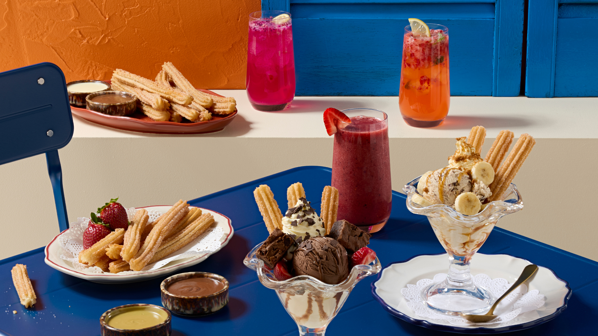 This summer, San Churro is bringing a whole new reason to stop by. Our Traditional Sundaes are back, piled high with nostalgic scoops, decadent drizzle and crisp golden churros, in Cookie Butter Oreo, Banoffee and Chocolate and Strawberry. Alongside them, a vibrant new range of fruity drinks and frescas bursting with dragonfruit, lychee, mango, mixed berry and strawberry and watermelon. It's the Mi Casa, Su Casa way: an invitation to gather, share and indulge.