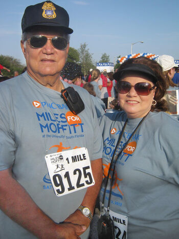 Sam and Vivian Diaz brought their family to many Moffitt events, including Miles for Moffitt in 2012.