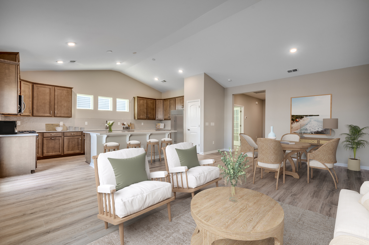 tan walls and hardwood throughout 