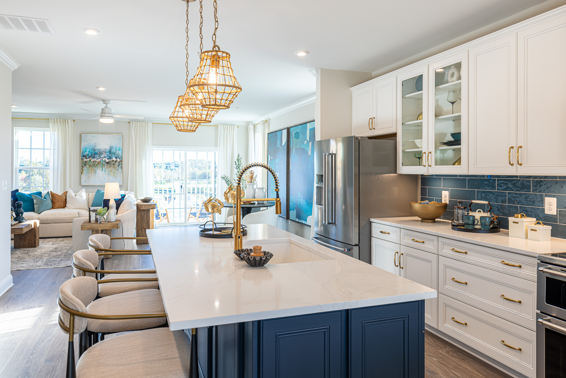 Seneca Kitchen Angled Island View