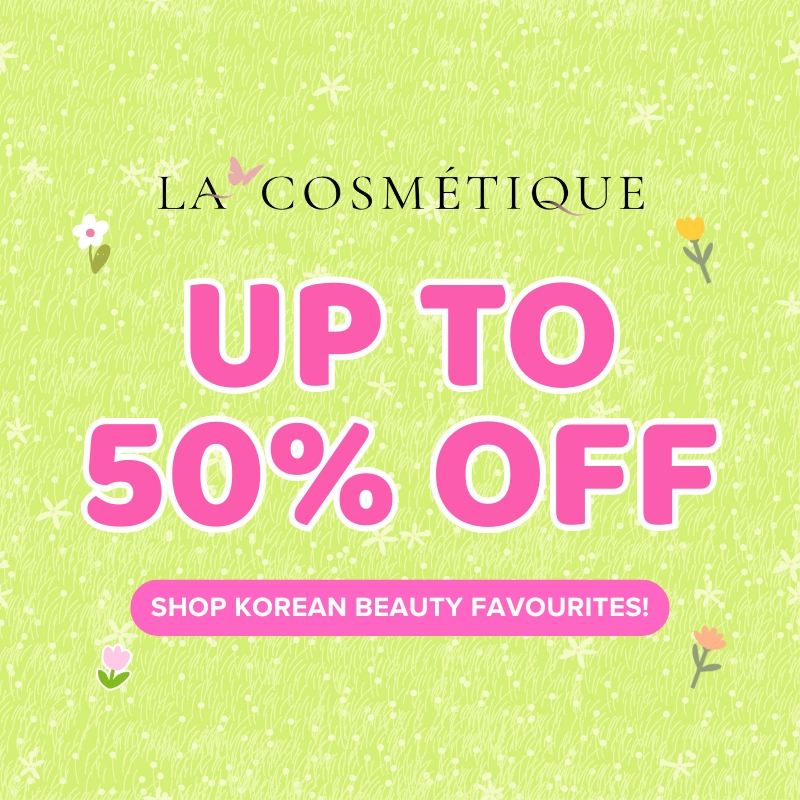 Spring Love promotion featuring up to 50% off selected K-beauty products, exclusive member rewards, free gifts and limited-time offers.