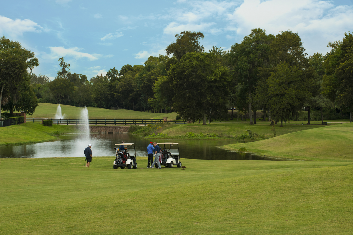 on-site golf course with lush grass