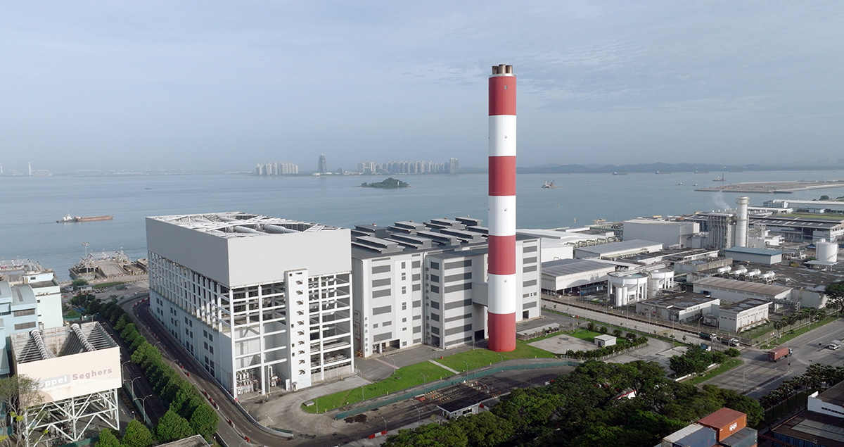 The TuasOne Waste-To-Energy Plant in Singapore
