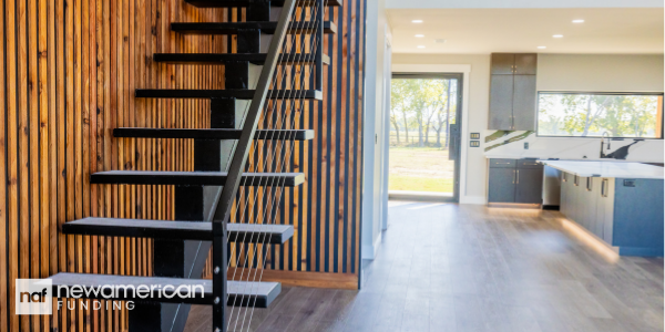 Fancy staircase in new home