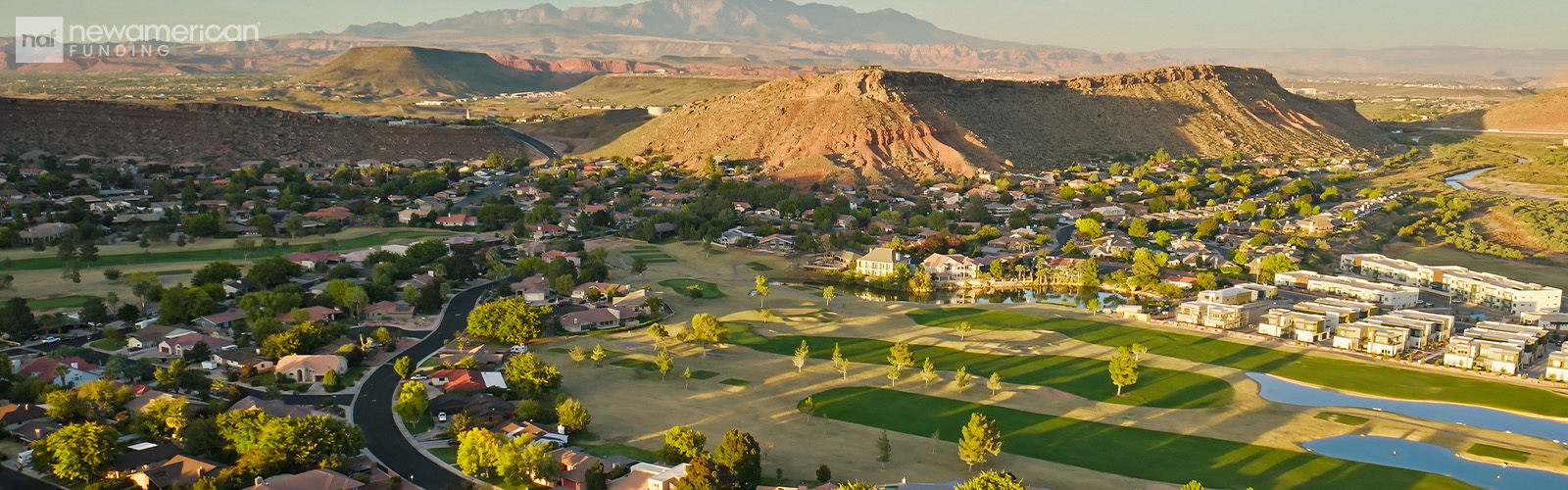 Aerial view of Utah neighborhood