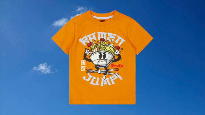 WTG-SS26-KIDS-ORANGETEE kids under the sky