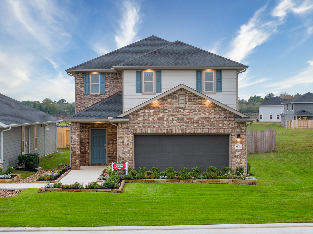 exterior with stone accents