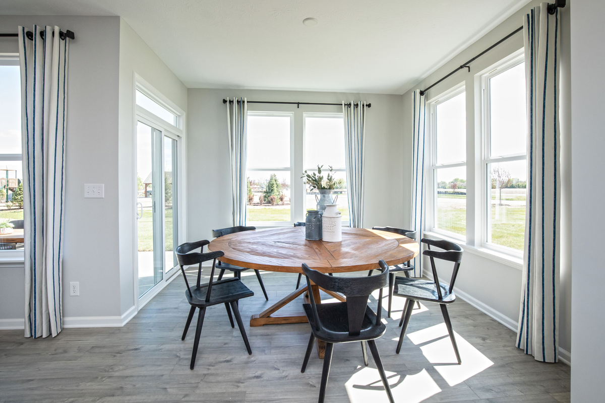 breakfast area with hardwood floors 