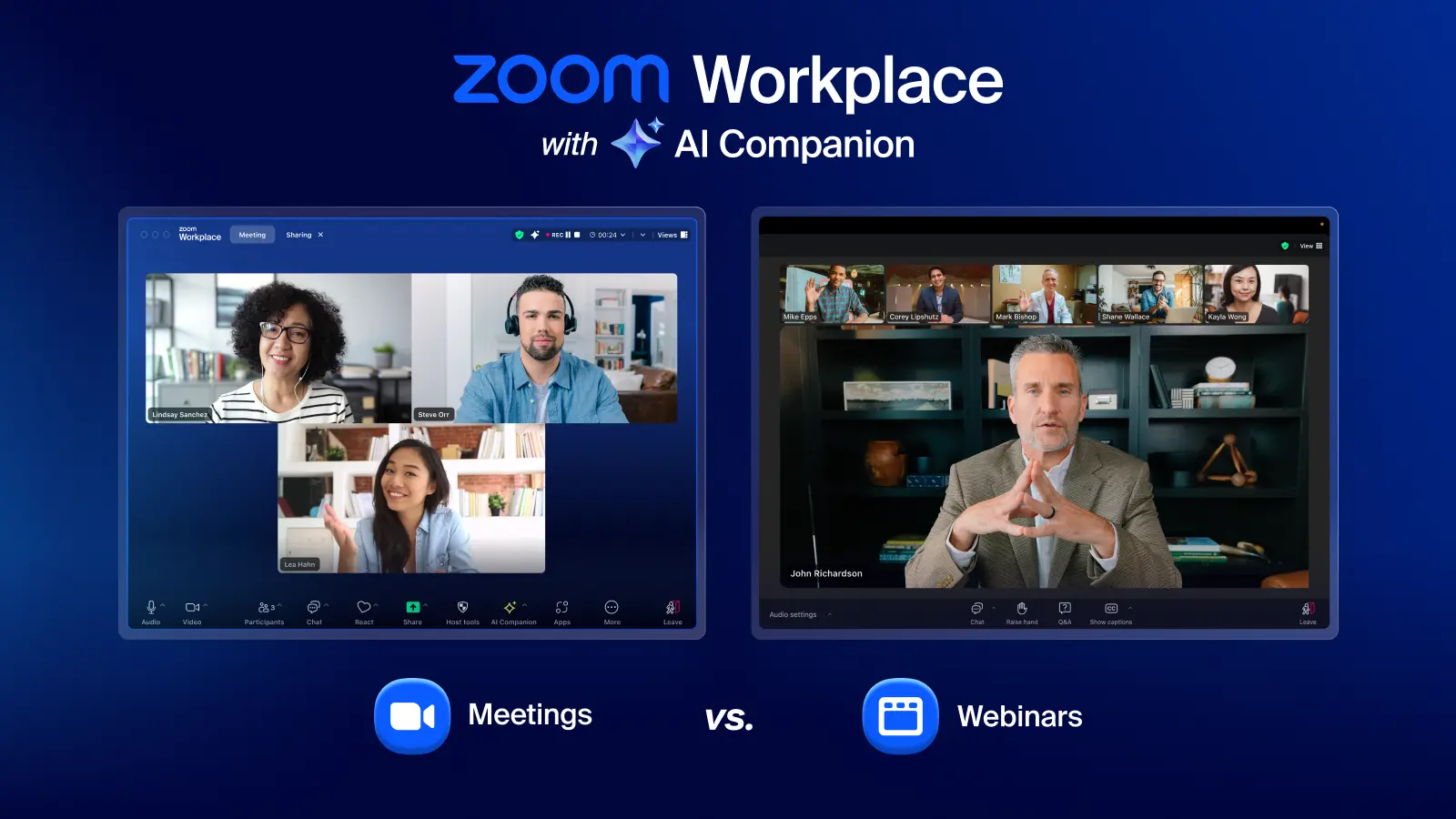 Zoom Meetings в сравнении с Zoom Webinars