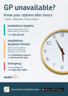 GP unavailable - A3 poster