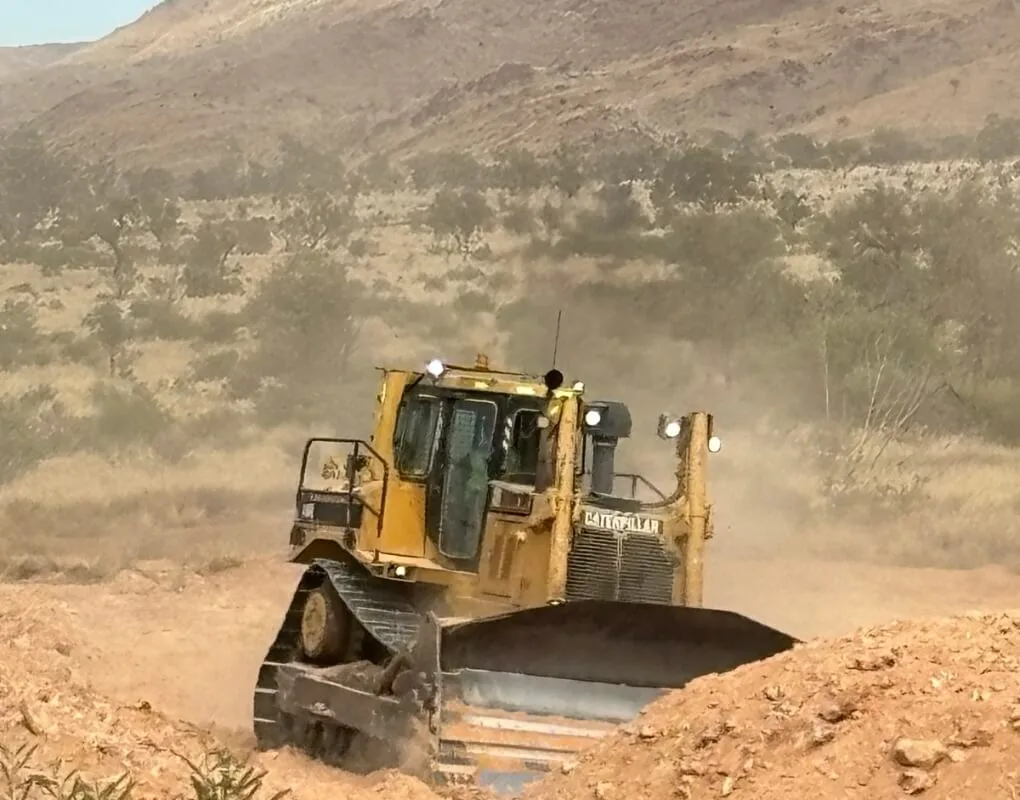 Bulldozer on site