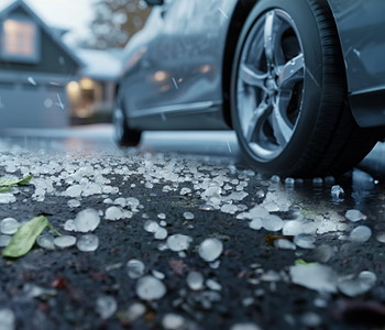 Toča pogosto poškoduje avtomobile, zato je zavarovanje proti toči pomembno.