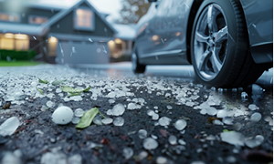 Toča pogosto poškoduje avtomobile, zato je zavarovanje proti toči pomembno.