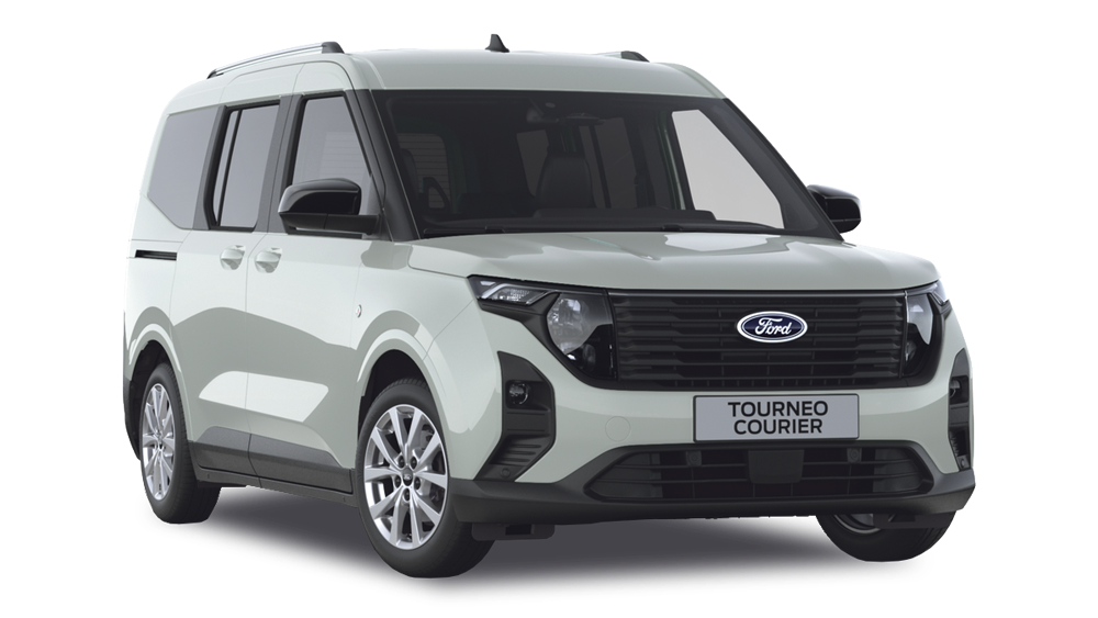 Light grey Ford Tourneo Courier van shown on a plain white background.