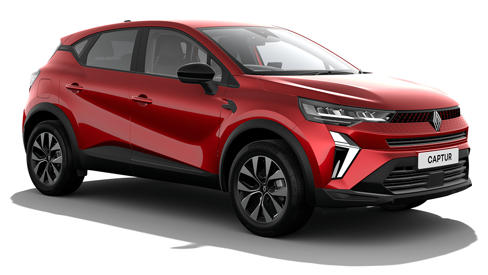 Red Renault Captur SUV shown on a plain white background.