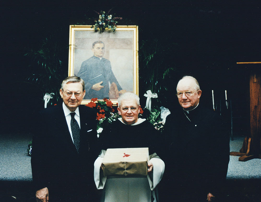 Father McGivney&rsquo;s cause for sainthood is officially opened by Archbishop Daniel A. Cronin of Hartford.