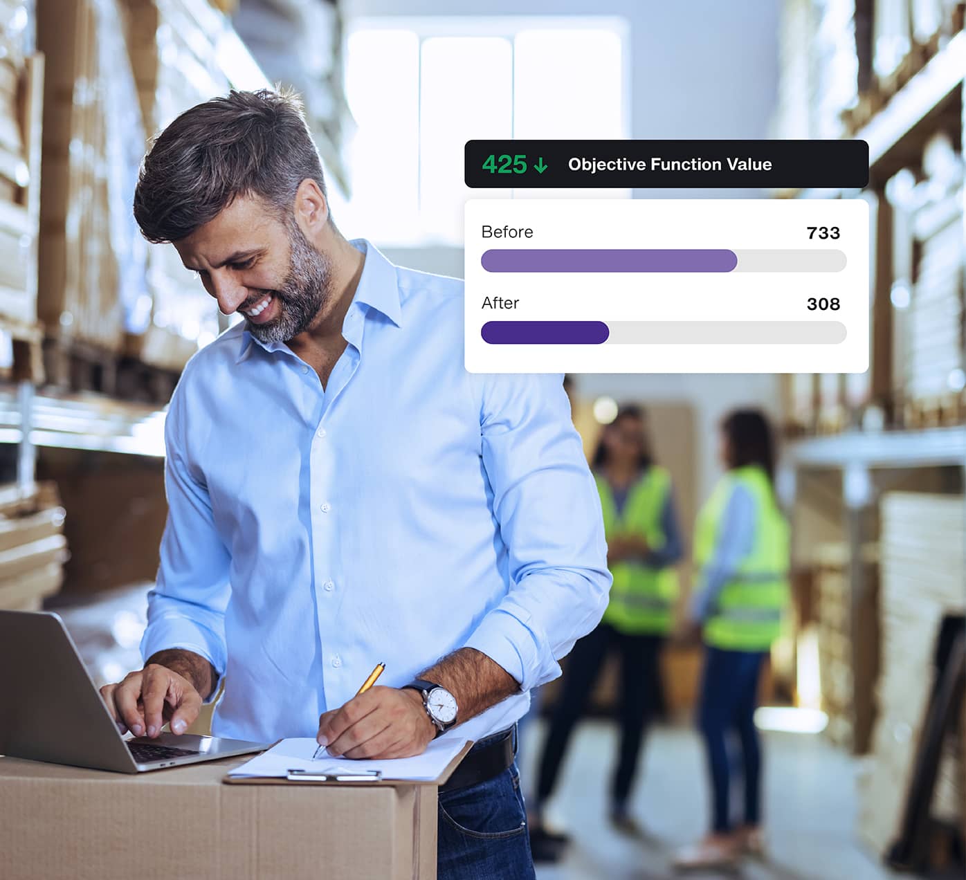 dynamic-workflow.jpg Male signing paperwork in a warehouse