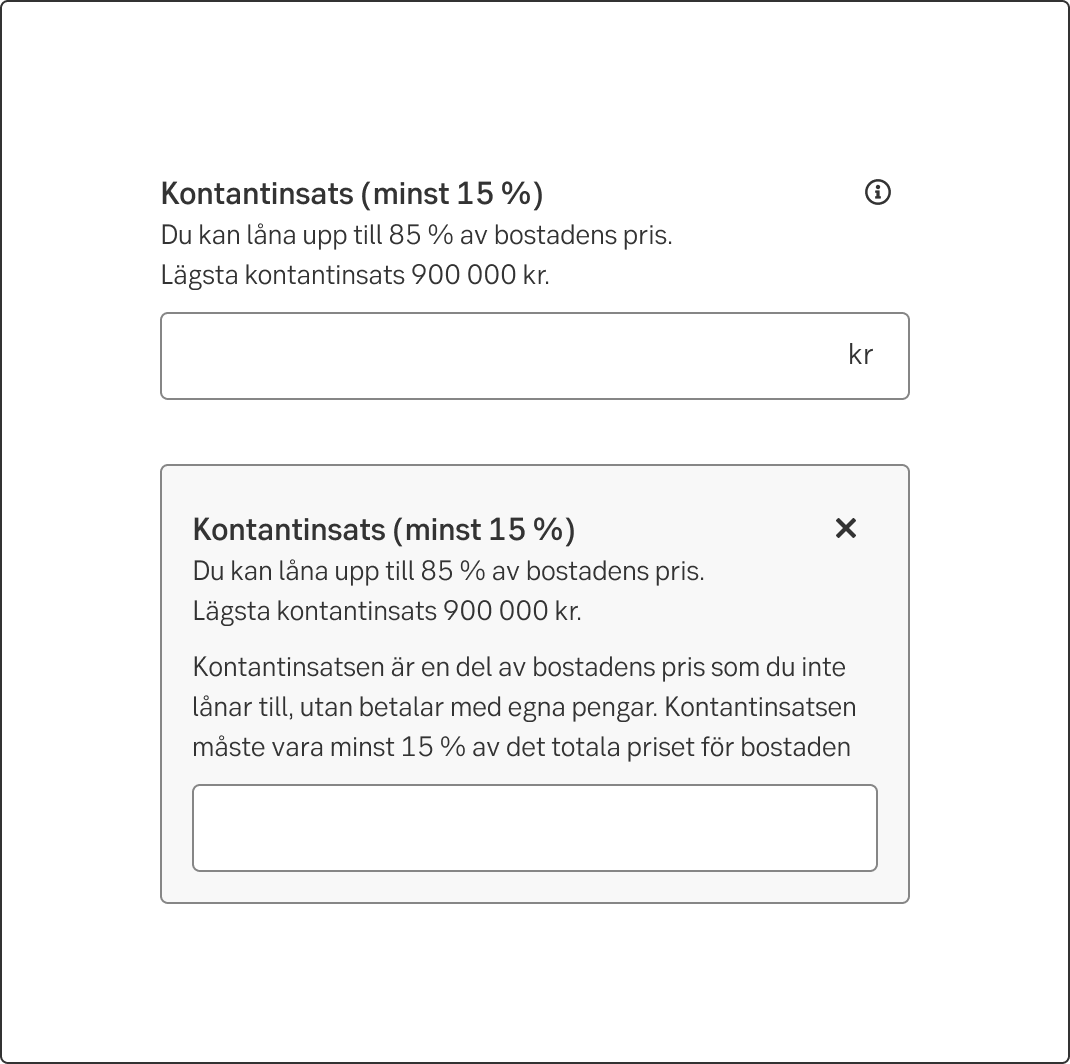 Expandable label information