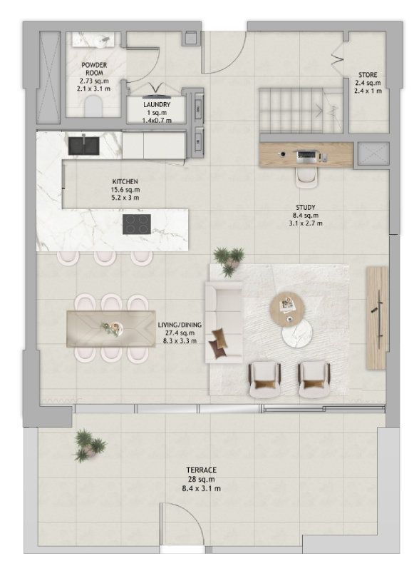 Fahid Beach Residences Fahid beach residence town house 2 bedroom typeA floor plan