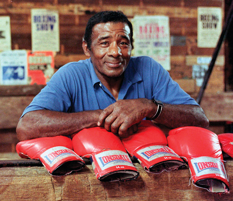Floyd Patterson (right) battles it out with Ingemar Johansson in the world heavyweight championship bout June 20, 1960, in New York City. Patterson knocked out Johansson in the fifth round, becoming the first heavyweight champion to regain his title.
