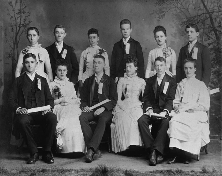 Photograph of young Father McGivney with his classmates.