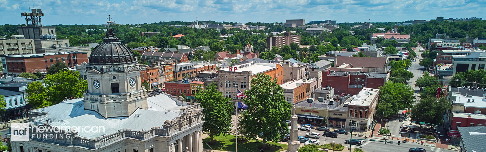 View of a city in Indiana