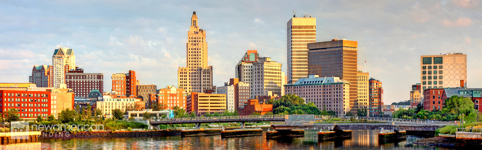 View of a city in Rhode Island