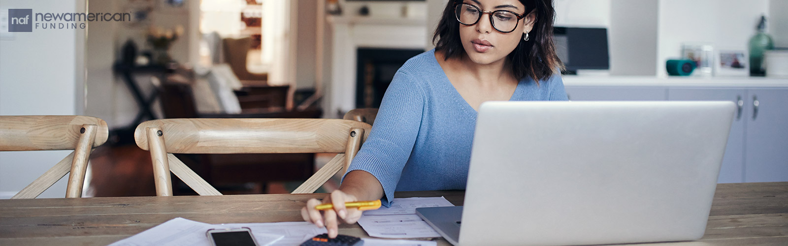 woman crunching numbers