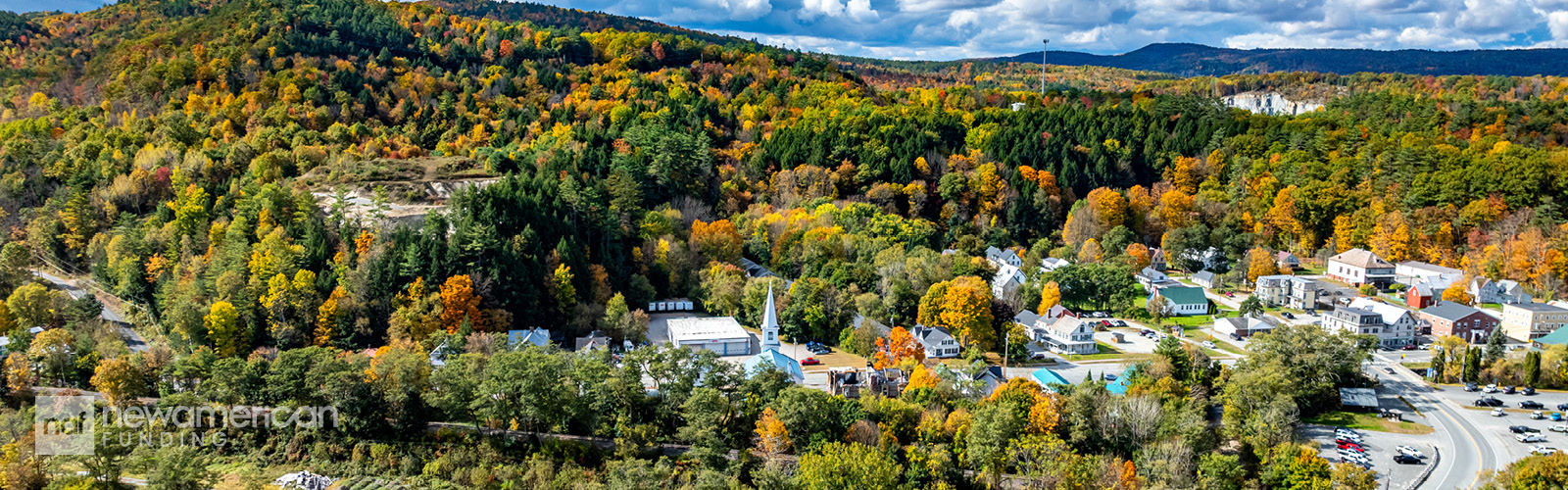 View of a city in Vermont