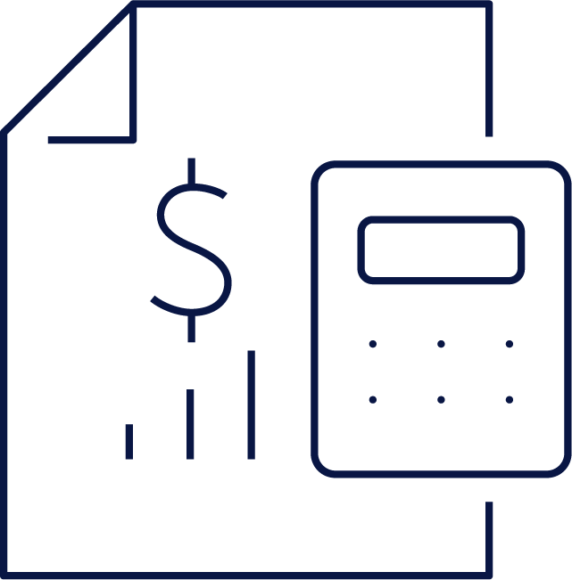 dollar sign and calculator