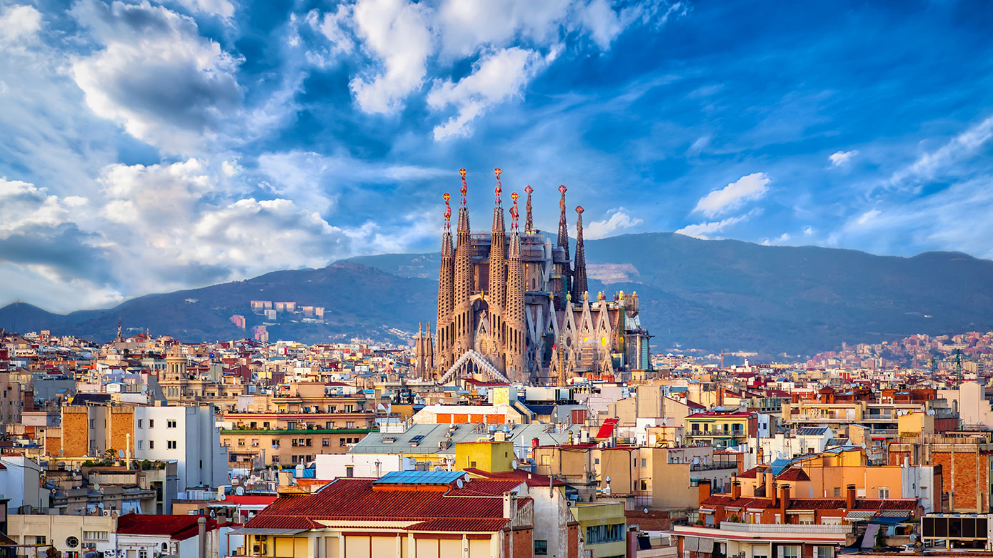City scene of Barcelona