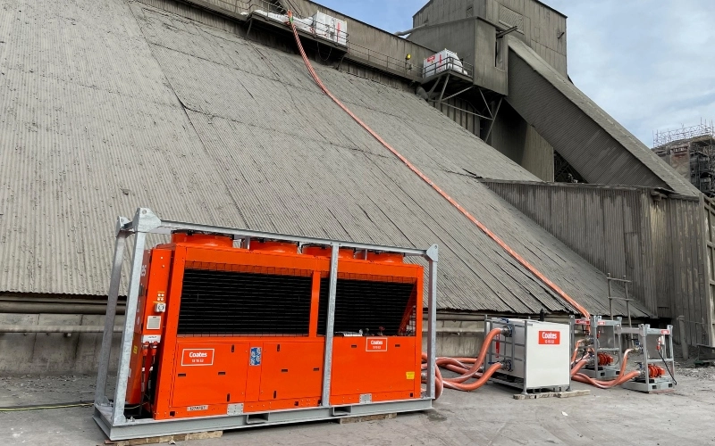 HVAC setup on site