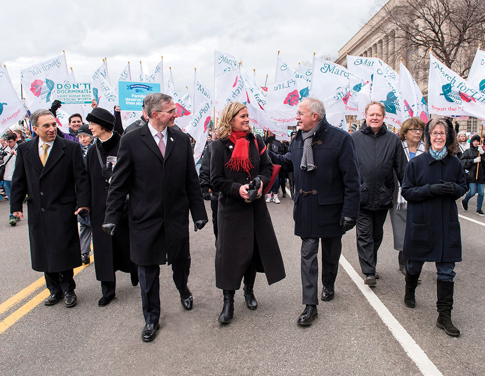 Supreme officers and their wives join Jeanne Mancini in leading the 2017 March for Life in Washington, D.C.