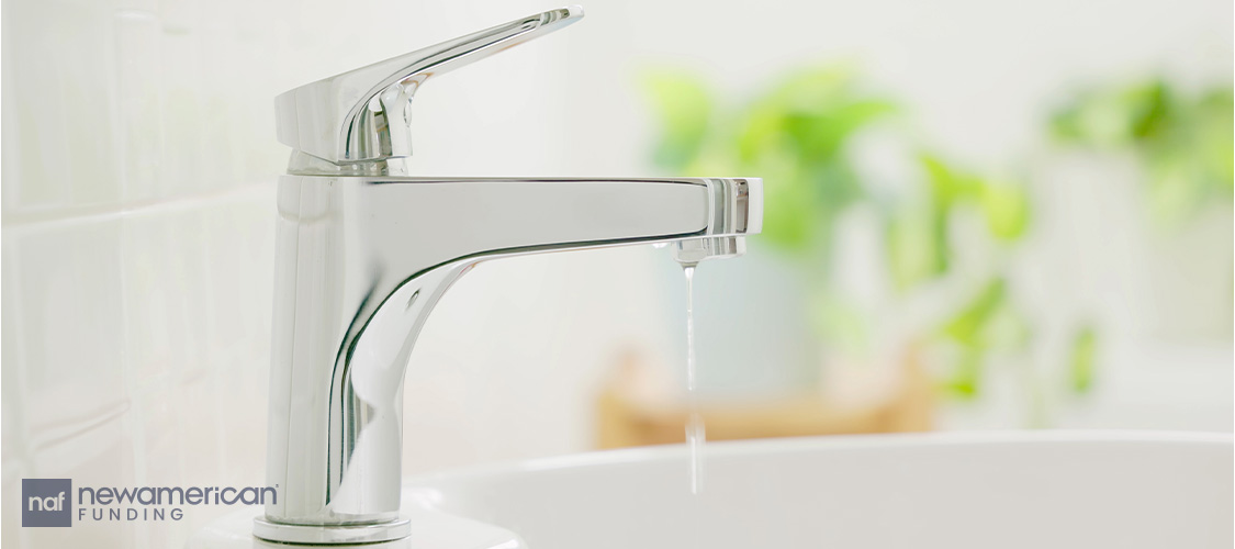 A sparkling, clean kitchen faucet