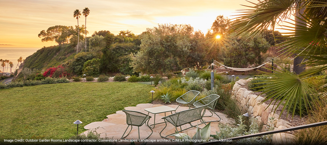 A well-maintained backyard