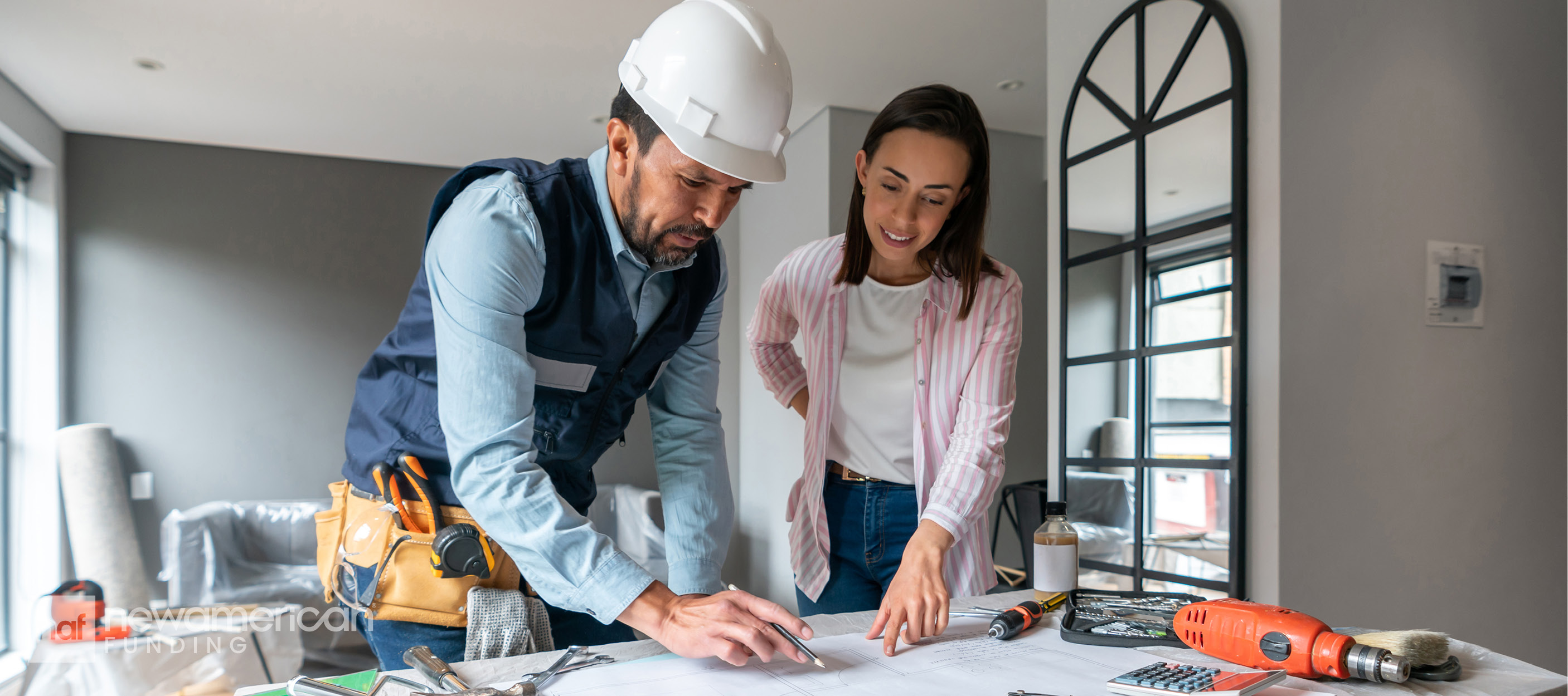 A homeowner or couple renovating their home