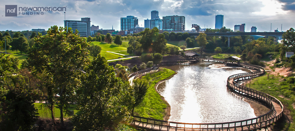 A shot of the major city in Arkansas