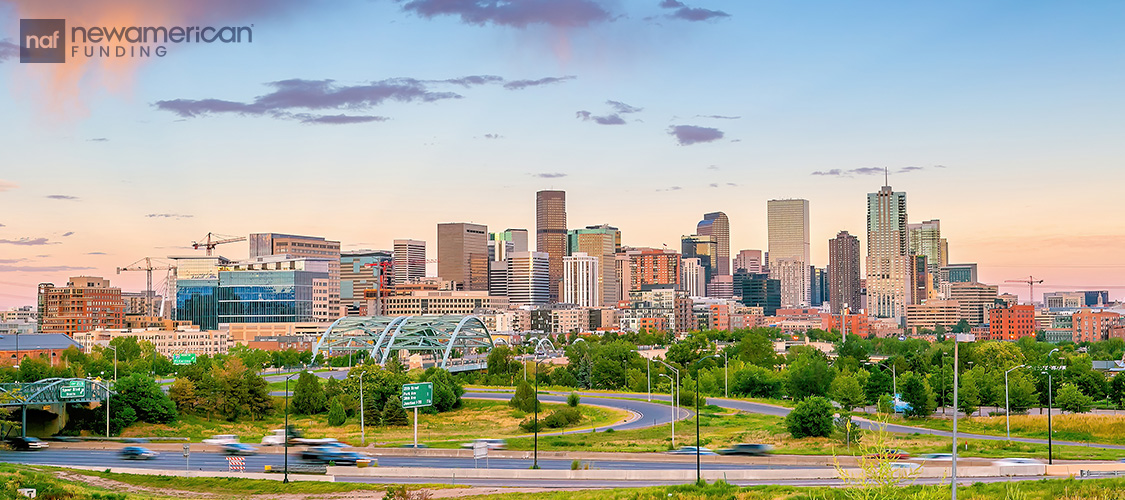 A shot of the major city in Colorado