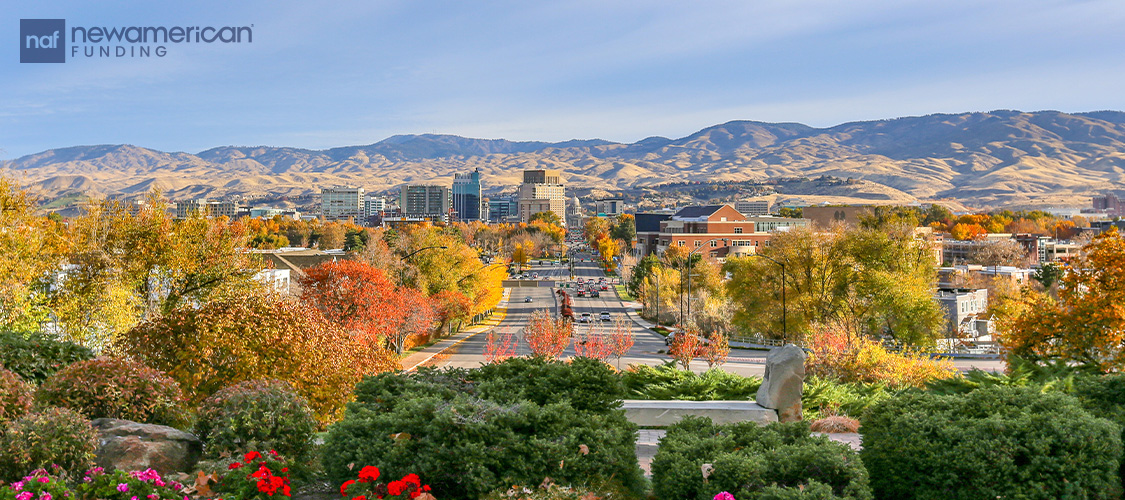 A shot of the major city in Idaho