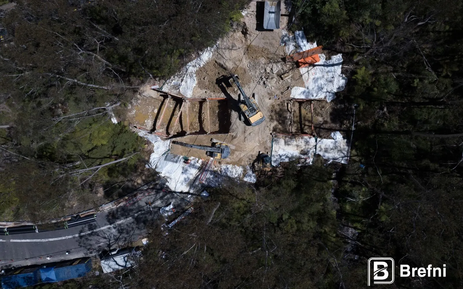 Brefi stormwater upgrade slide rail shoring