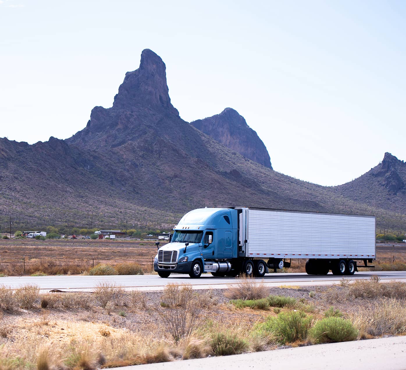 Truck traveling the highway