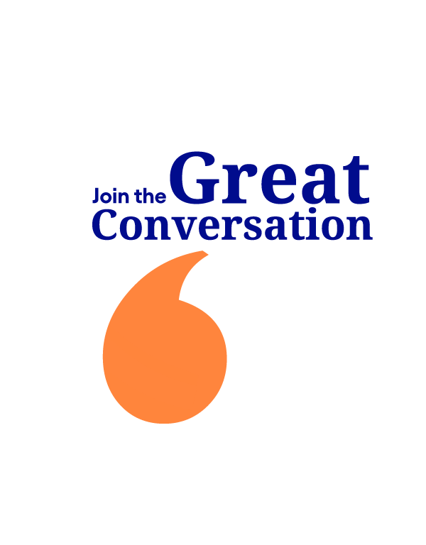 Logo with text 'Join the Great Conversation'