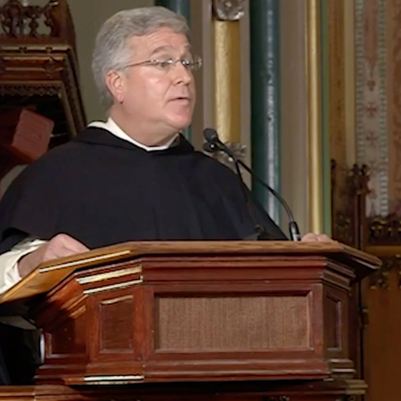 Father Peter John Cameron, O.P. gives Homily During First Vespers of All Saints at St. Mary’s Church Oct. 31, 2020.