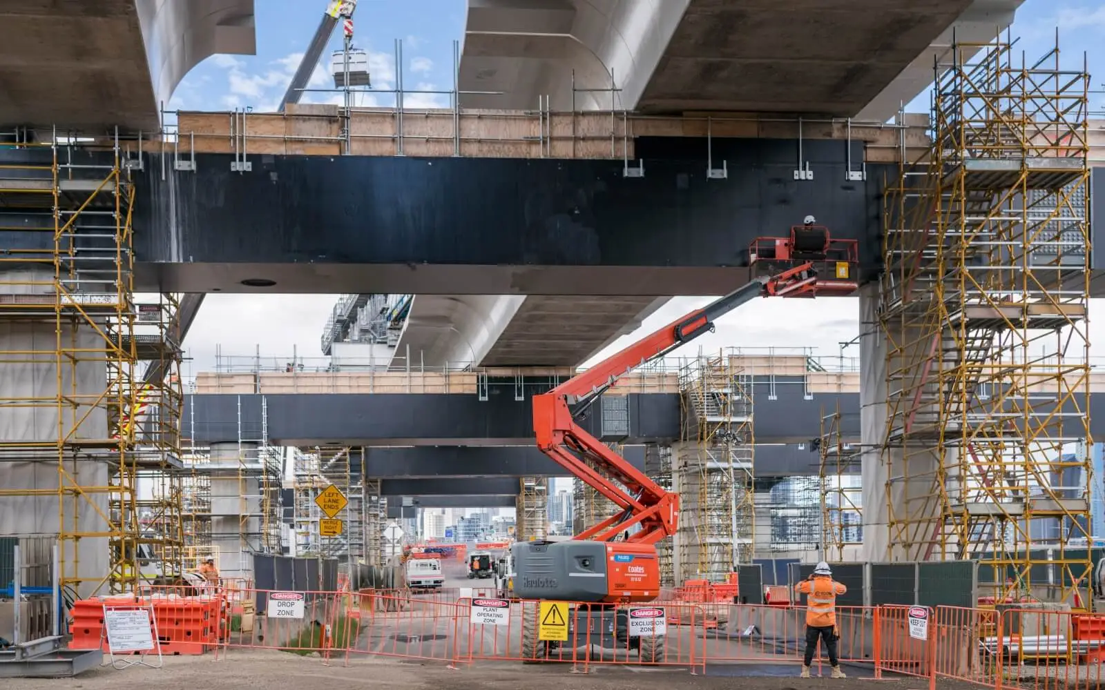 Equipment on site at West Gate Tunnel