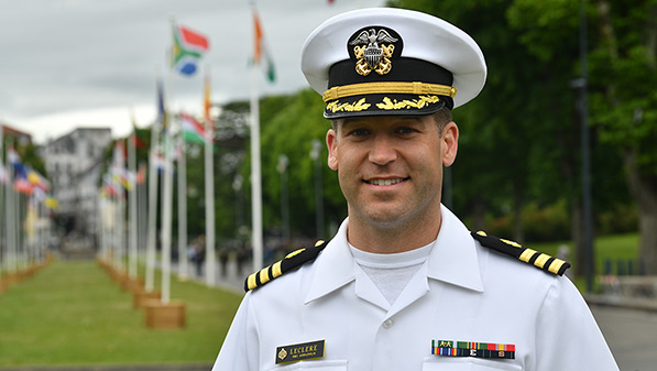 Warriors to Lourdes medical director Commander Lance LeClere, M.D.