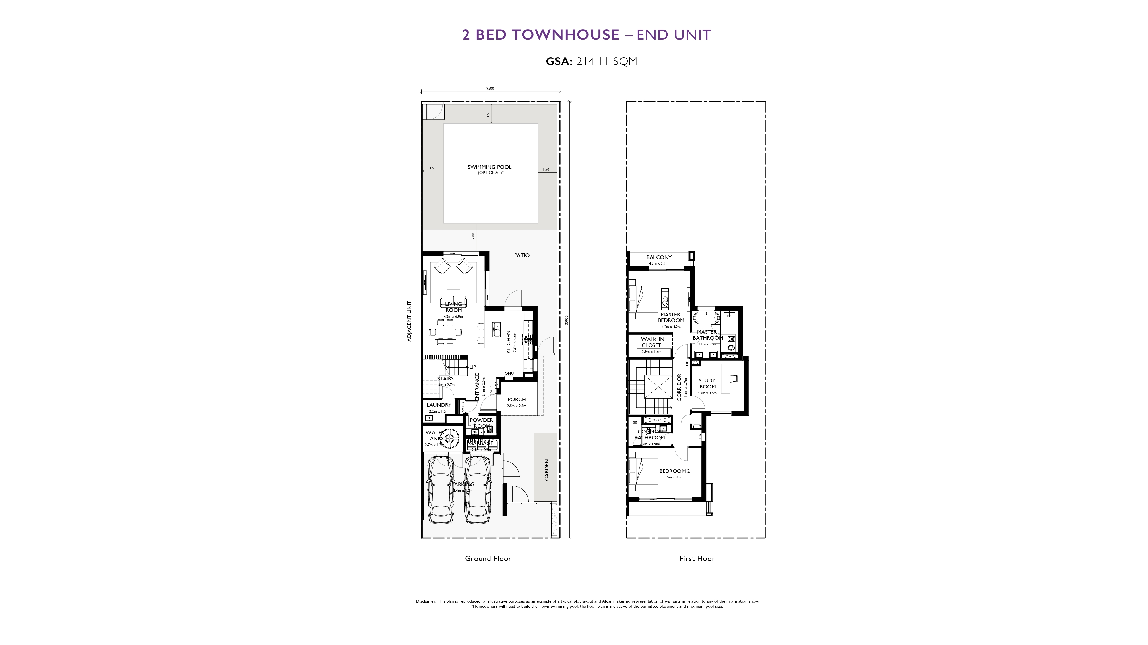 Yas Acres Dahlias Yas dahlias 2 bedroom townhouse typeA floor plan